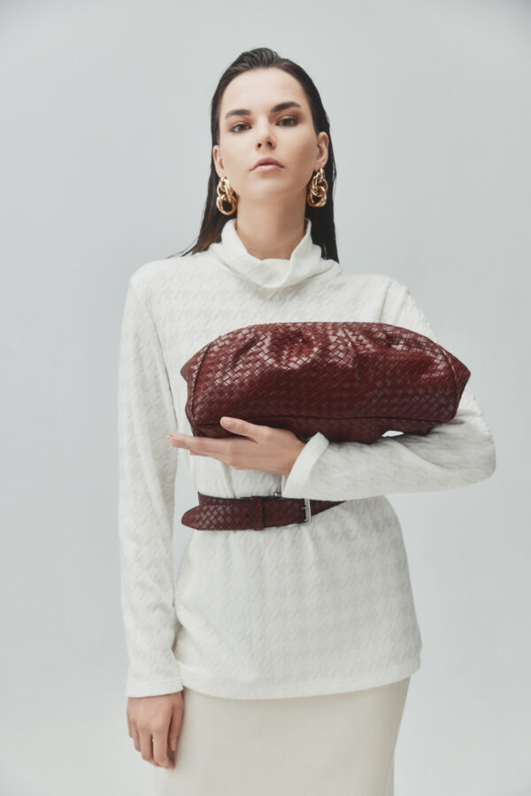 Dimi Textured Bag – Bordeaux - Image 2