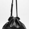 Tulip Textured Bag – Black - Image 3